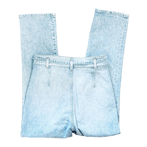 Reformation Vicki High Rise Straight Leg Shoestring Belt Montego Blue Wash Sz 29 - Picture 6 of 13